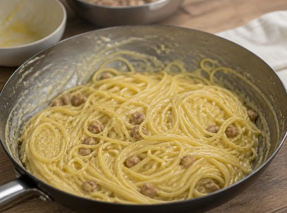 Carbonara uden fløde – trin 6
