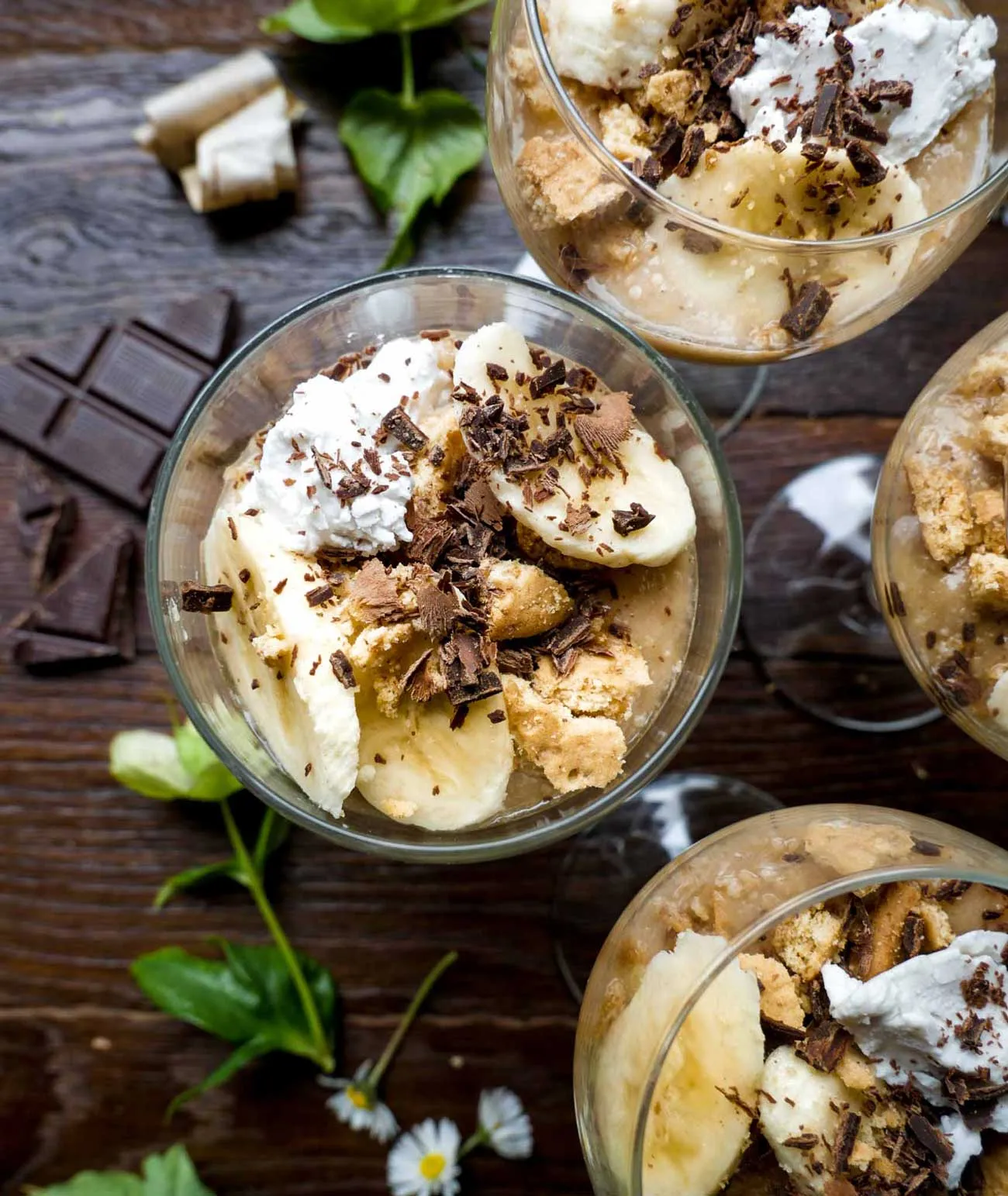 Banan dessert parfait