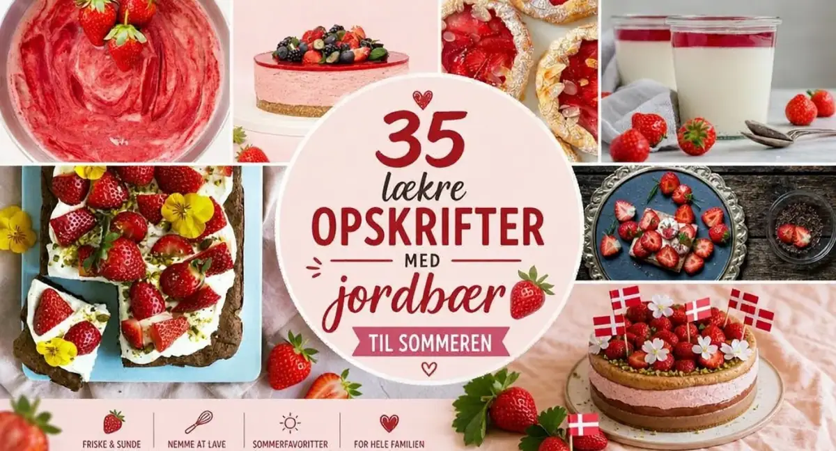 35 lækre opskrifter med jordbær til sommeren