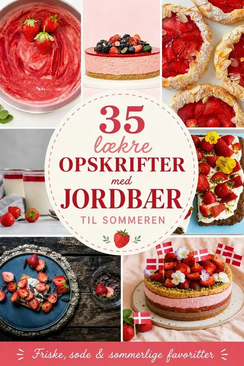 35 lækre opskrifter med jordbær til sommeren