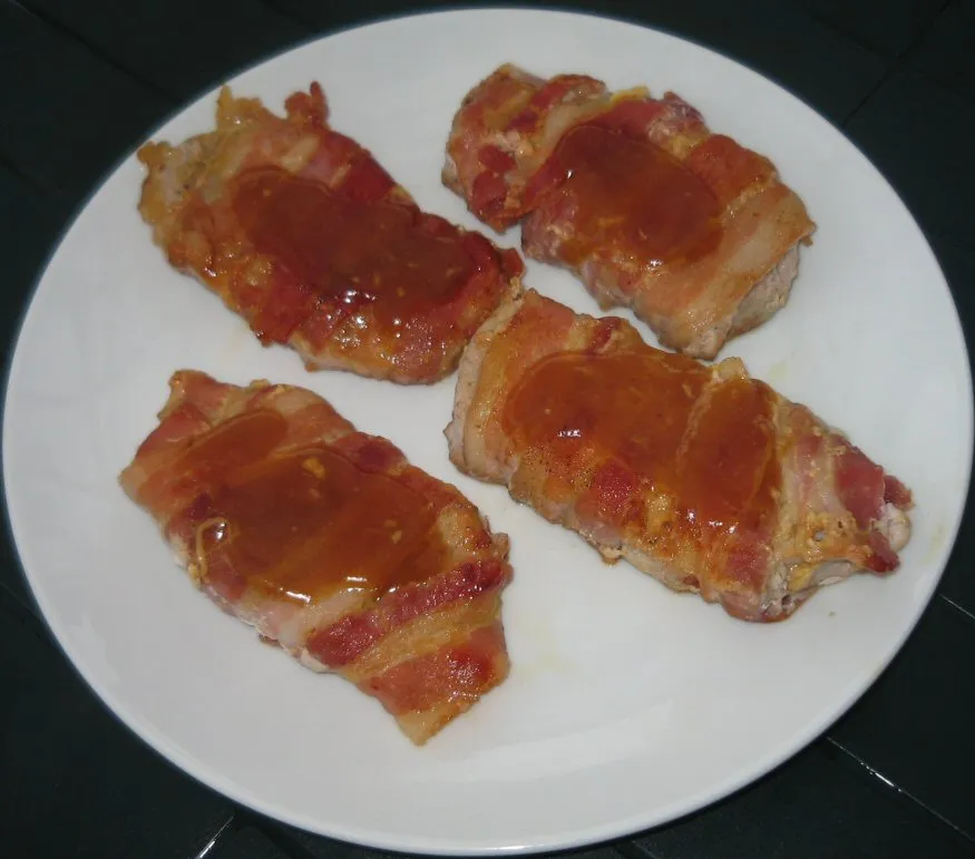 Koteletter med sennep og bacon