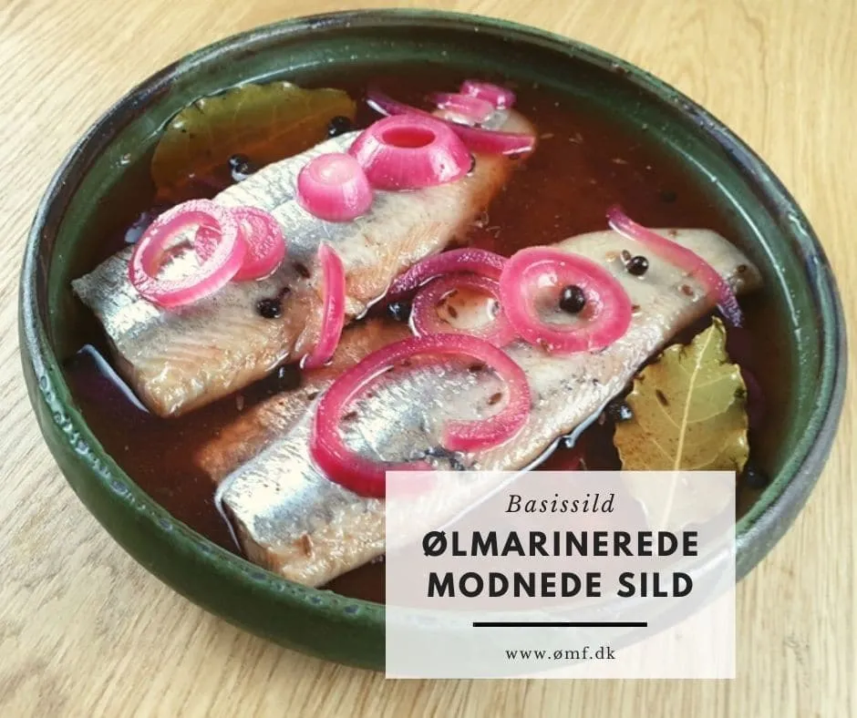 Ølmarinerede modnede sild