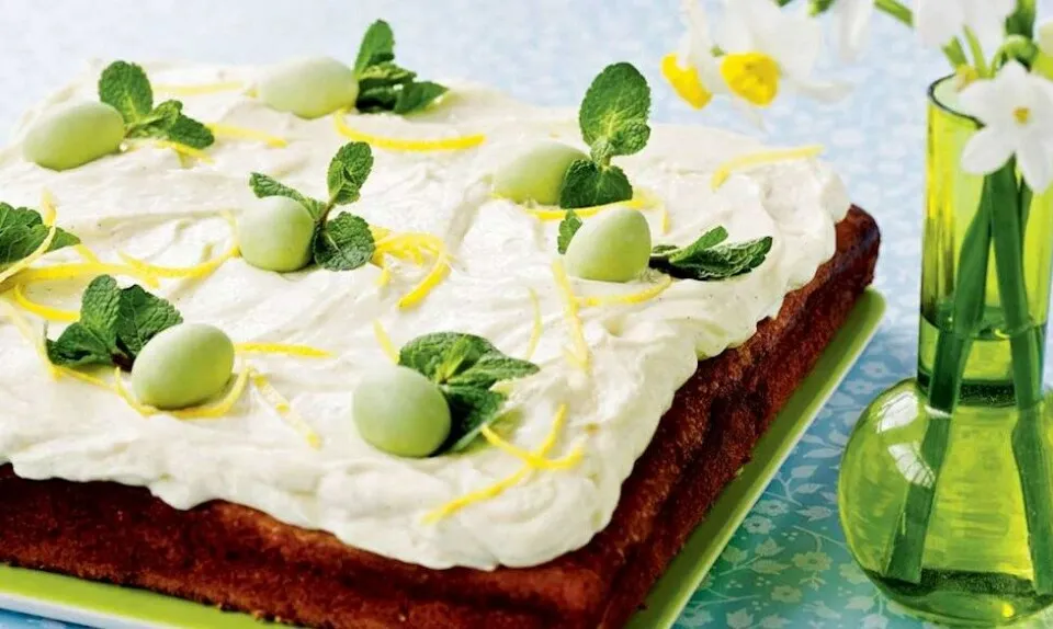 Frisk citronkage med mascarponecreme