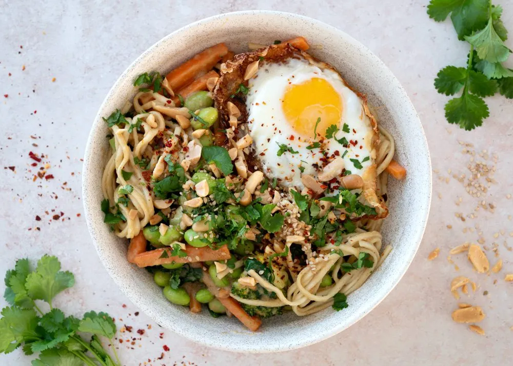 Peanutbutter wok med nudler
