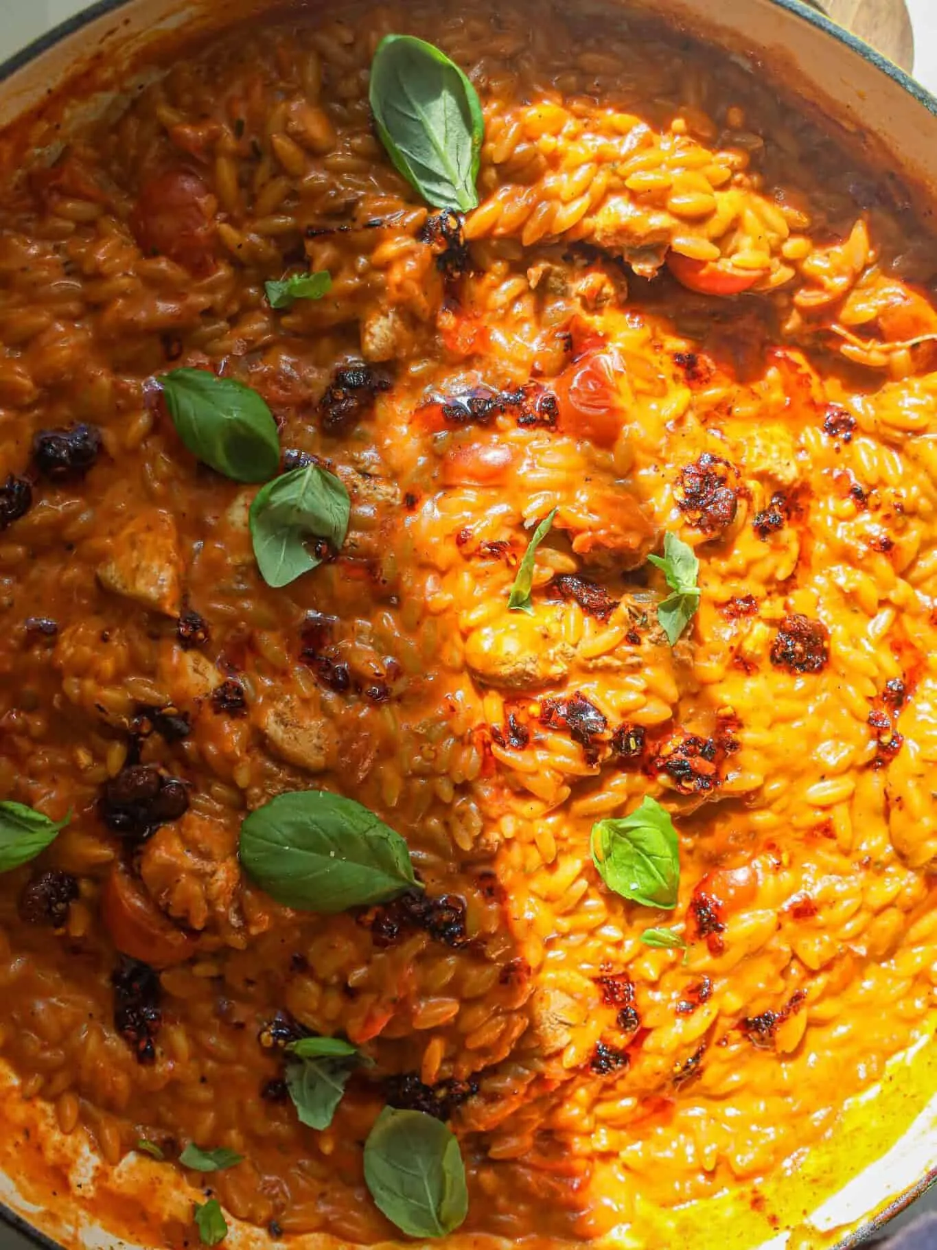 Orzo med kylling – nem og cremet pasta ret