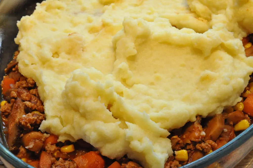 Shepherds pie med hakket svinekød